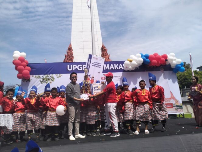
					UPT SPF SD Inpres Mallengkeri Bertingkat (Malbert) dalam ajang Festival Gandrang Bulo. (Dok.ist)