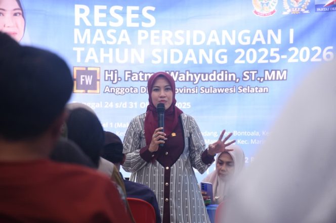 
					Anggota DPRD Provinsi Sulsel Hj. Fatma Wahyuddin, ST., MM. Serap Aspirasi Warga dalam Agenda Reses Masa Sidang I Tahun 2025–2026
