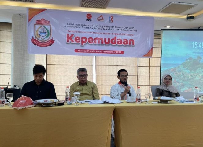 
					Sosialisasi Perda Kepemudaan Angkatan XV, DPRD Kota Makassar Dorong Peran Strategis Pemuda