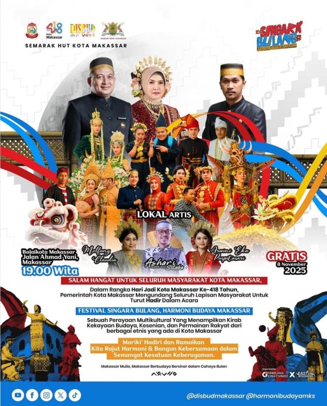 
					Pesta Budaya Singara Bulang Siap Hidupkan Malam HUT Kota Makassar ke-418