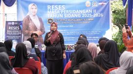 Fatma Wahyuddin, S.T., M.M., Anggota DPRD Provinsi Sulawesi Selatan dalam agenda Reses Kedua Tahun Sidang 2026 pada Titik 2 yang digelar di Jalan Dg Muda RT 02 RW 04, Kelurahan Parangtambung, Kecamatan Tamalate,(Dok Bars)