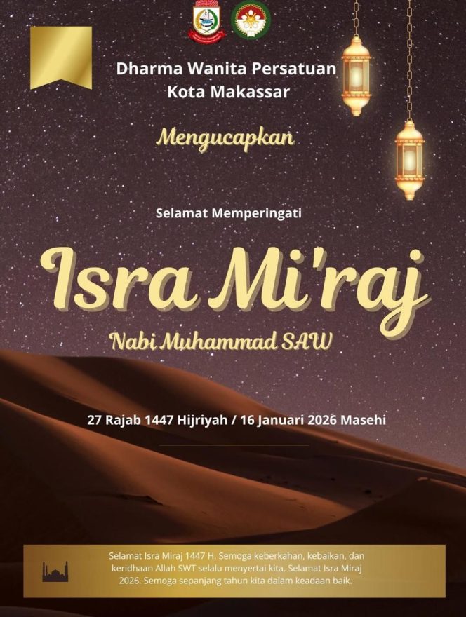 
					Kota Makassar Peringati Isra Mi’raj 1447 H, Momentum Perkuat Iman dan Kebersamaan