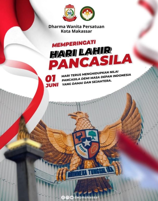 
					DWP Kota Makassar Ucapkan Selamat Hari Lahir Pancasila 2026, Perkuat Semangat Persatuan dan Pengabdian untuk Bangsa