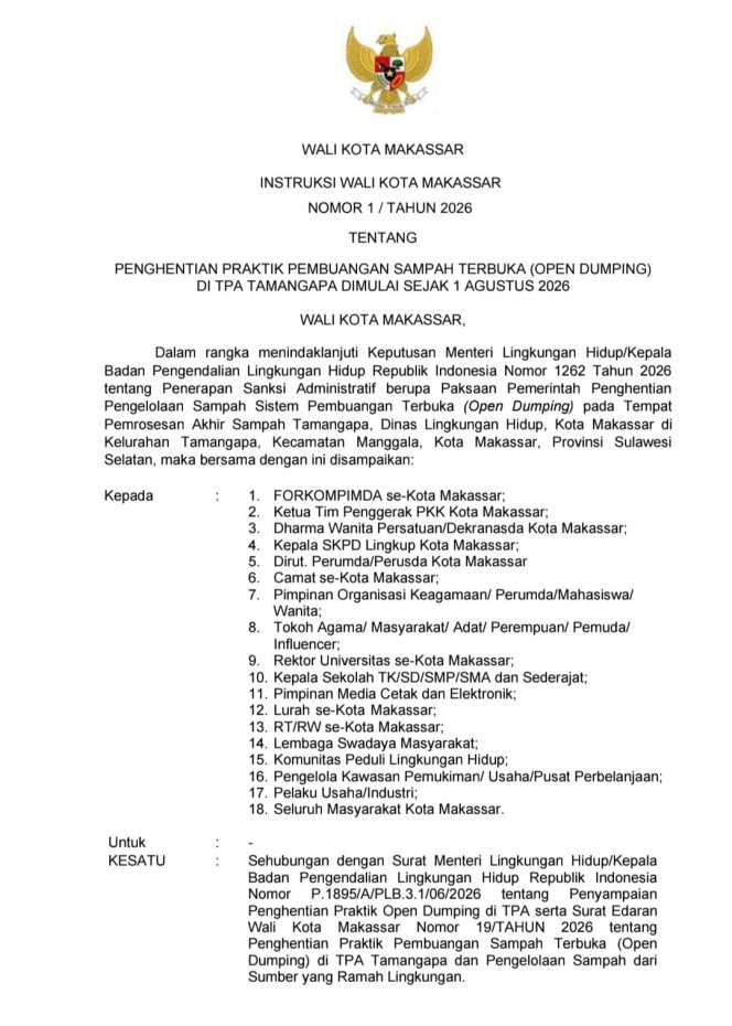 
					Wali Kota: Mulai 1 Agustus, TPA Tamangapa Tak Lagi Terima Sampah Campur