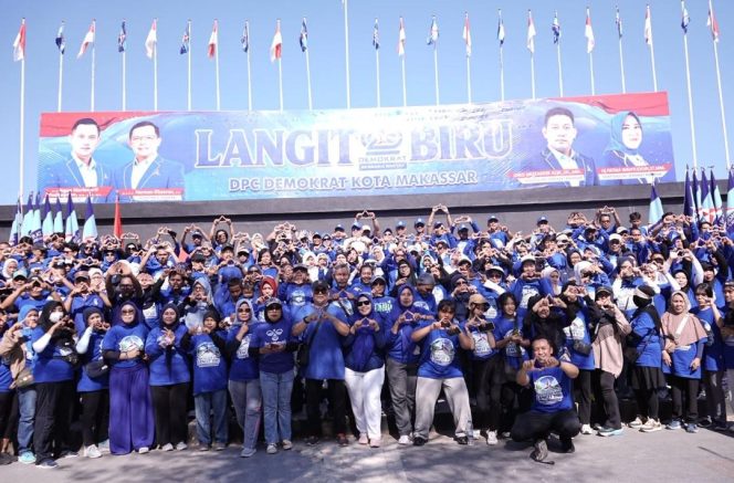
					Fatma Wahyuddin bersama Wali Kota Makassar Munafri Arifuddin dalam Gerakan Indonesia ASRI “Langit Biru” di Anjungan Pantai Losari, Makassar, Minggu (30/8/2026).